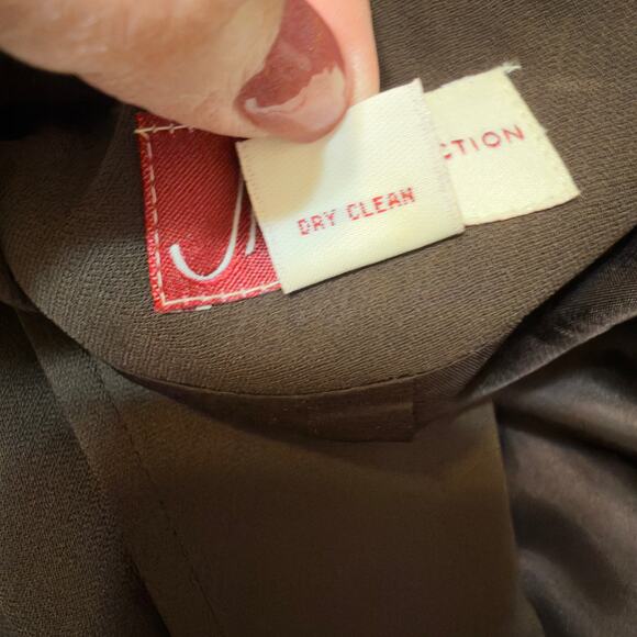 JM Collection Women’s Size 14 Brown 1 Button Blazer Jacket #3496 - Picture 7 of 8